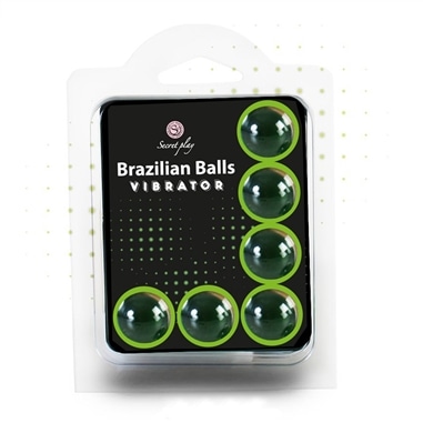 6 Bolas Lubrificantes Brazilian Balls Shock Efeito Vibrador #1 - PR2010359602