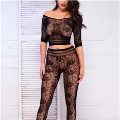 Conjunto Cr-4661 Preto Chilirose - 36-38 S/M - PR2010380144