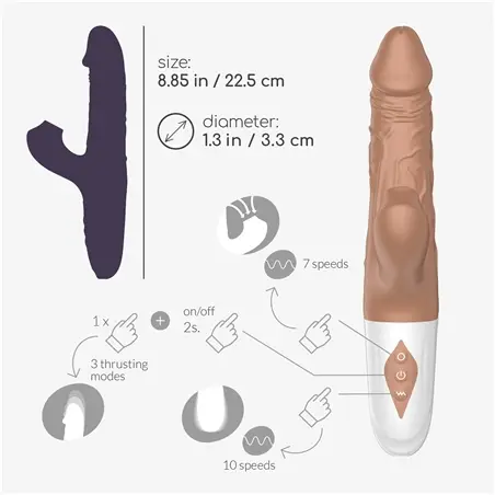 Vibrador Realista com Vai-Vem El Matador Crushious #10 - PR2010375916