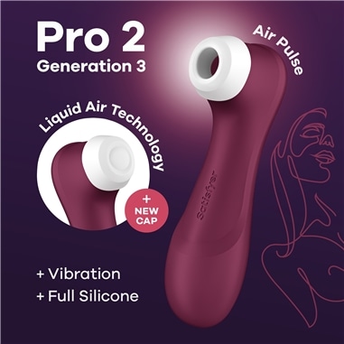 Satisfyer Pro 2 Generation 3 Liquid Air Technology - Vinho Tinto - PR2010377507