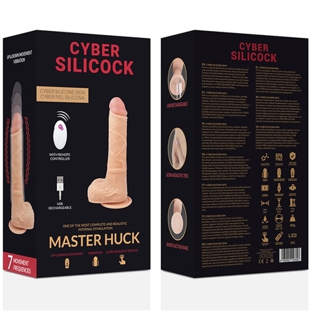 Vibrador Realístico com Controle Remoto Master Huck Cyber Silicock #5 - PR2010364215