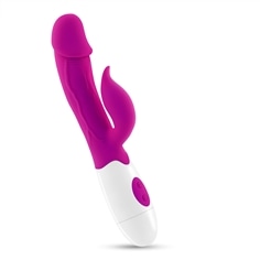 Vibrador com Estimulador de Clitóris Mochi Roxo e Lubrificante À Base de Água Incluído Crushious - PR2010372692 2