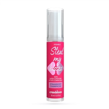 Gel Lubrificante Steal My Kisses com  Sabor a Champanhe com Morango Crushious - 10ml - PR2010380694