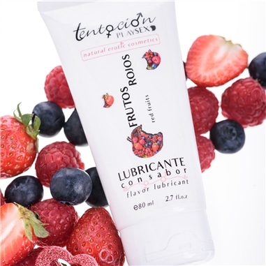 Lubrificante com Sabor a Frutos Vermelhos 80Ml Tentación Play Sex - PR2010380993